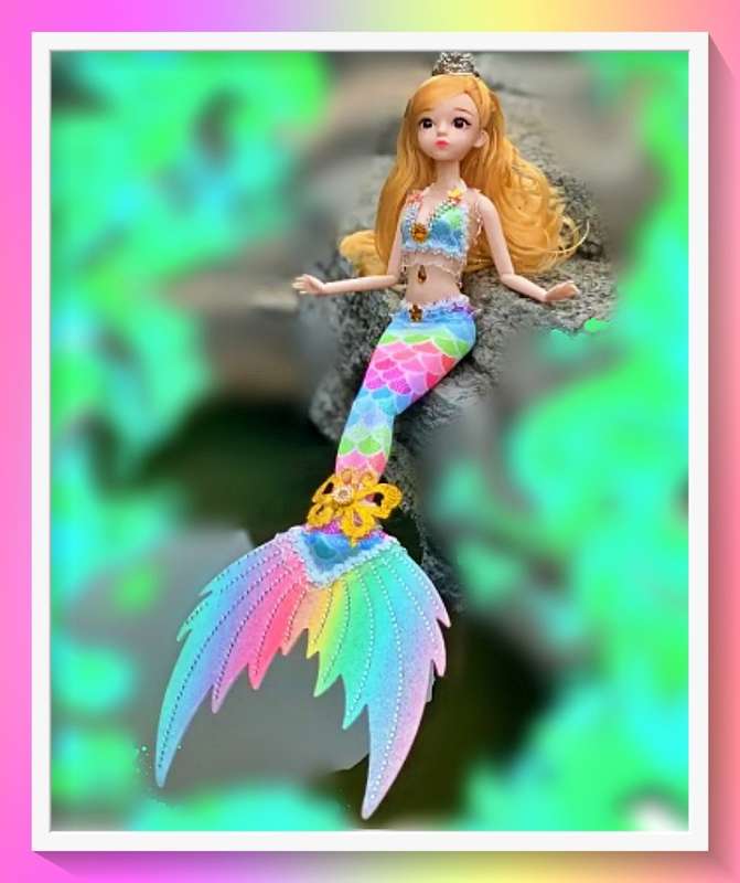 Awesome enchanting rainbow Mermaid Princess Doll