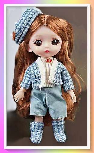 Adorable Fashionable 22cm BJD Doll with Cute Anime Eyes