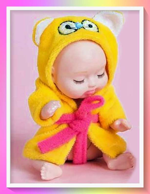 Adorable doll with cute baby bear design pajama outfit and surprise gift