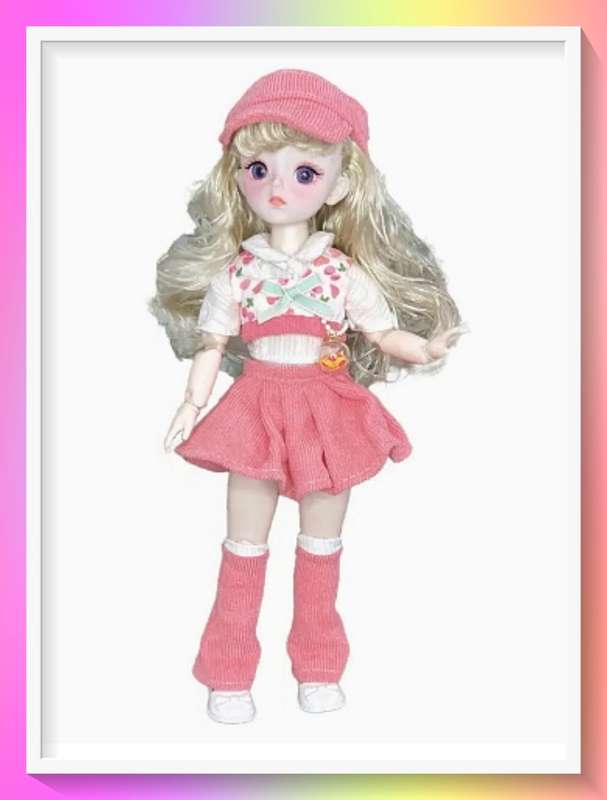 Lovely BJD Style 30cm fashion doll with complete outfit and accessories