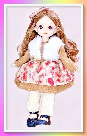Lovely jointed fashion doll with complete outfit and accessories