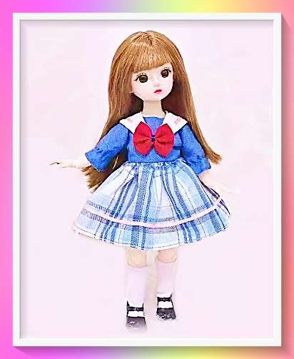 Sweet jointed fashion doll with complete outfit and accessories