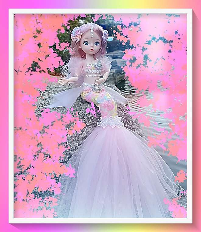 Stunning Princess Mermaid Doll with unfoldable tail