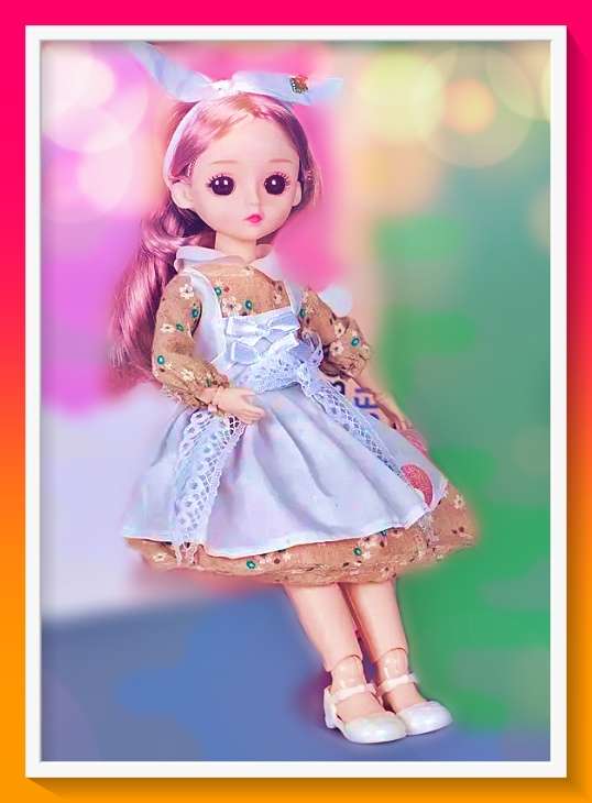 Lovely Stylish Doll with Removable Clothing and jointed limbs