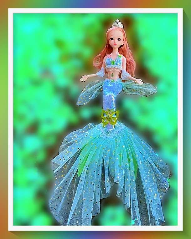 Enchanting Baby Blue Princess Mermaid Doll