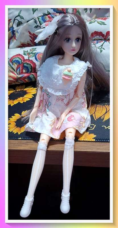 Stylish and popular baby doll style 30cm jointed doll with full outfit and surprise gift
