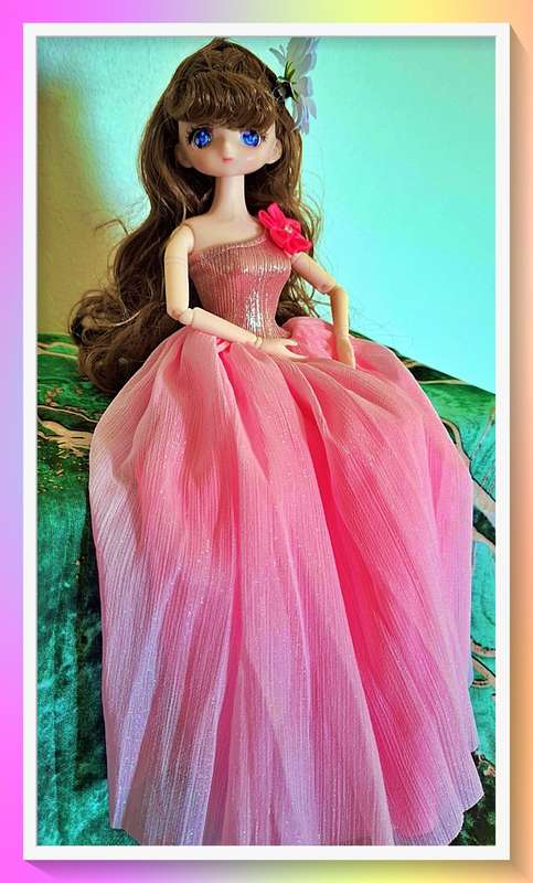 Adorable rose pink princess 30cm jointed doll with full outfit and surprise gift