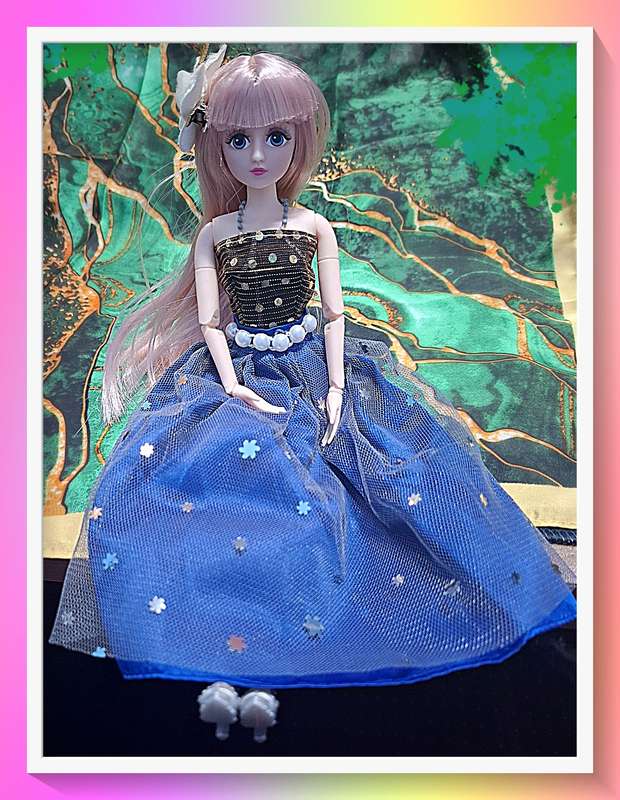 Lovely handmade Cinderella style princess outfit 30cm jointed doll with outfit and surprise gift