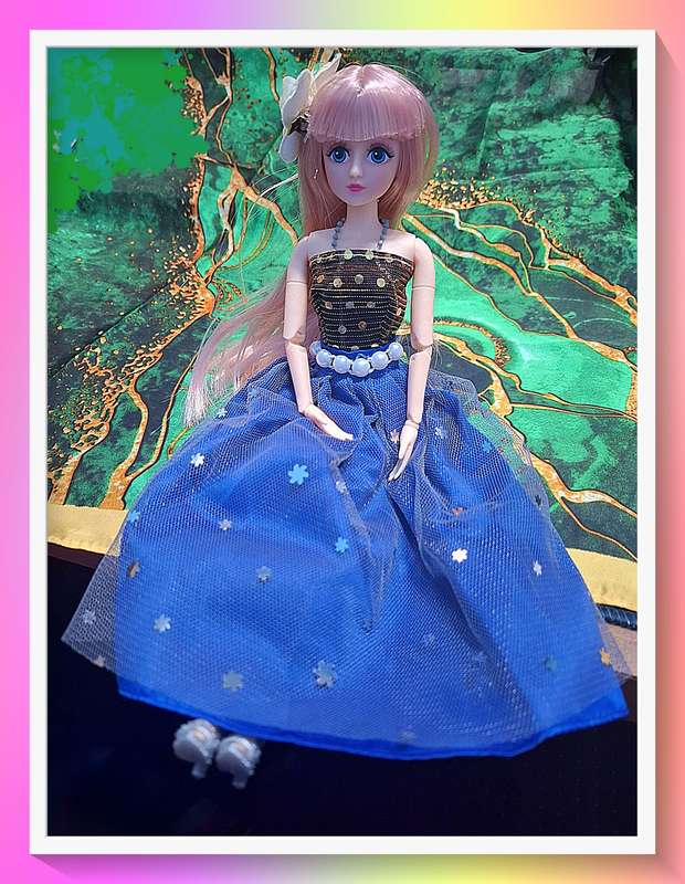 Lovely handmade Cinderella style princess outfit 30cm jointed doll with outfit and surprise gift
