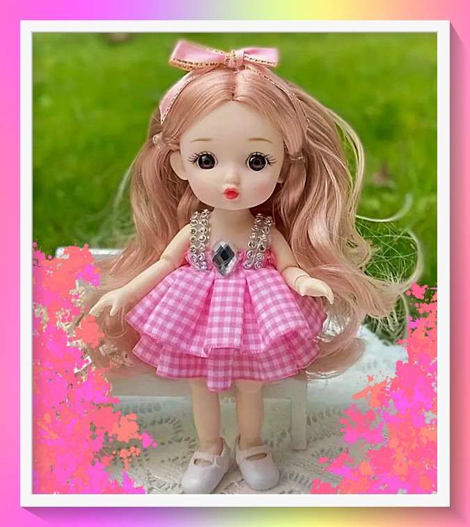 Cute Kawaii style princess doll with jointed limbs