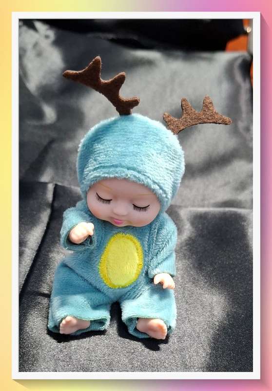 Wonderful blue elk sleeping baby doll