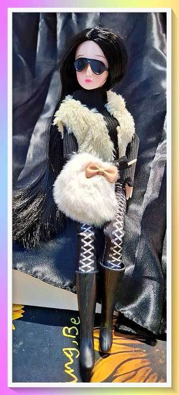 Fancy full outfit fashionable jointed doll with free gift
