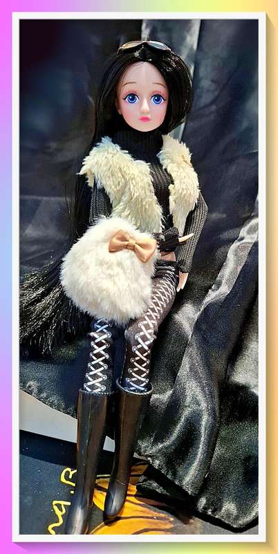 Fancy full outfit fashionable jointed doll with free gift