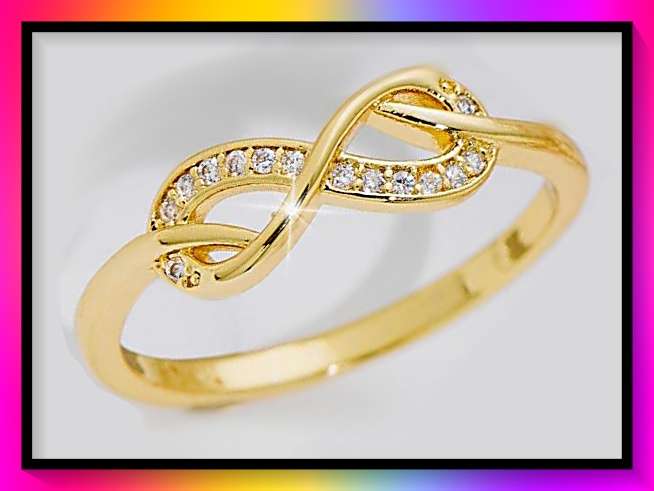 Adorable Infinity Sign simulated diamond Ring size 11