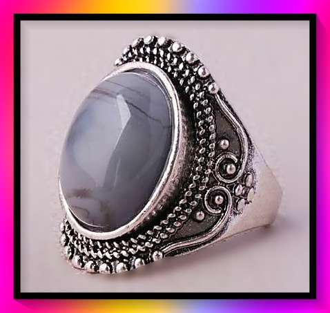 Oval simulated stone Ring size 10