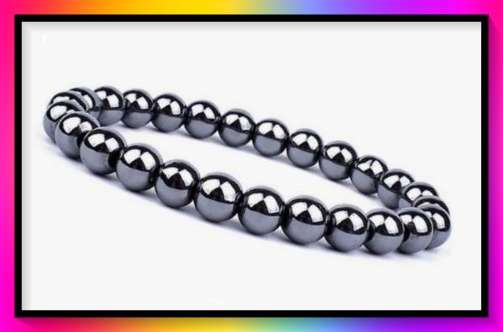Energizing 8mm Natural Hematite Beaded Bracelet  - Energy healing balance Stone Jewelry