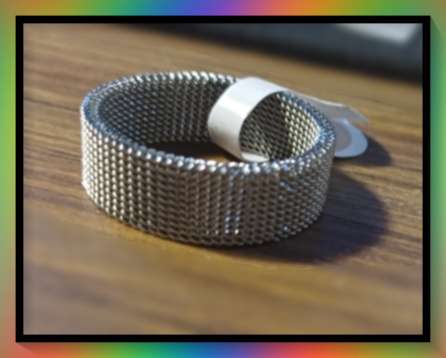 Perfect Gift Idea - Interesting Chain design Stainless Steel Ring : Size 11