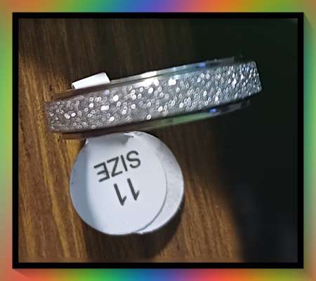 Wonderful Shiny Stainless Steel Ring : Size 11