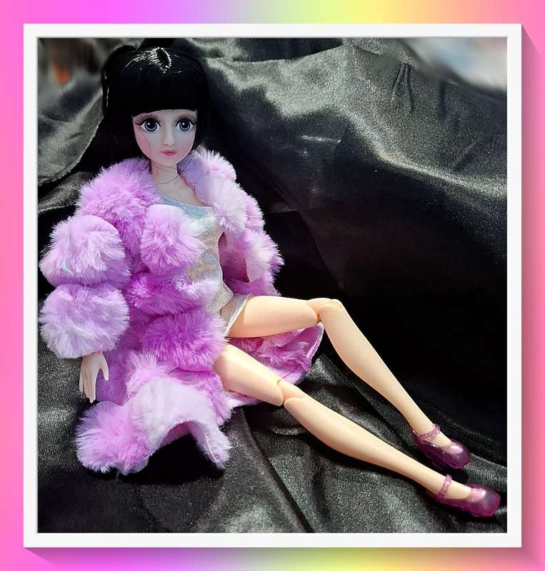 Lovely purple party princess doll with surprise gift