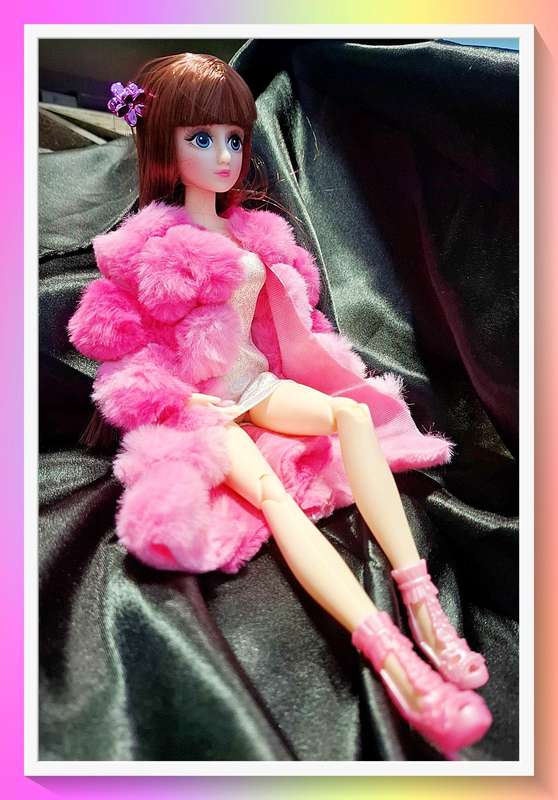Perfect pink party princess doll with surprise gift