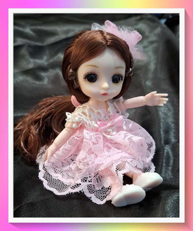 Amazing anime style pink princess doll with surprise
