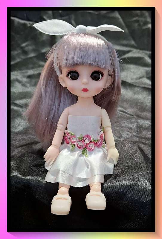 Adorable little friend doll with custom handmade dress and free gift