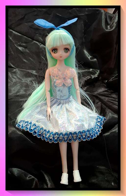 Enchanting butterfly princess anime style doll