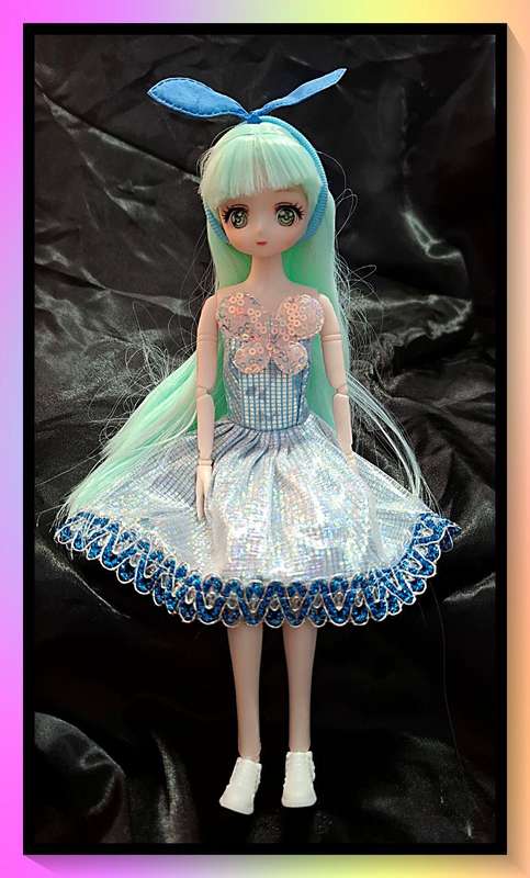 Enchanting butterfly princess anime style doll