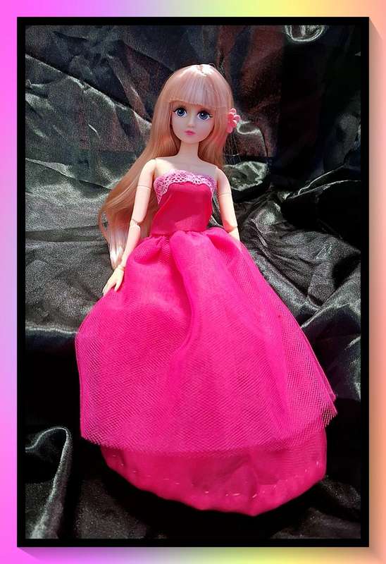 Adorable custom made pink princess dress doll with free gift