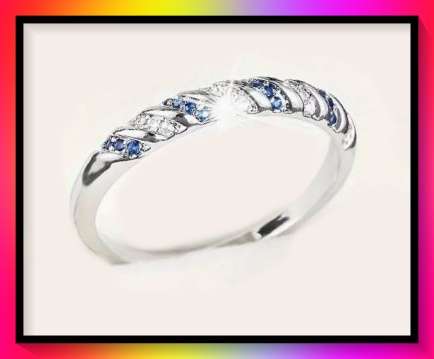 Elegant petite eternity style ring with crystal insets size 8
