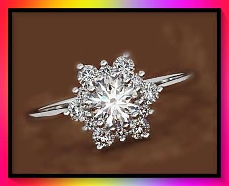 Lovely silvertone starburst flower design ring size 7
