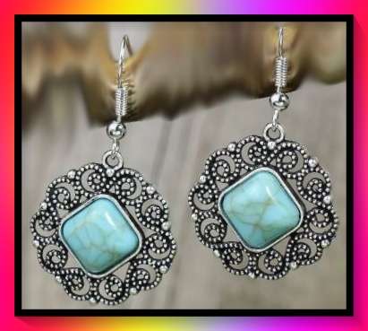 Like your mama used to wear simulated turquoise earrings
