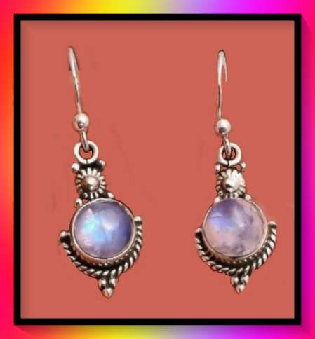 Dazzling moonstone earring set