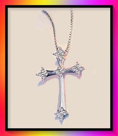 Devotional silvertone cross pendant necklace