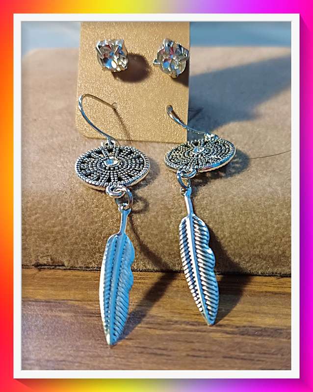 Stunning simulated turquoise earrings (2 pairs)