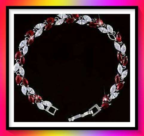 Lovely ruby simulant bracelet