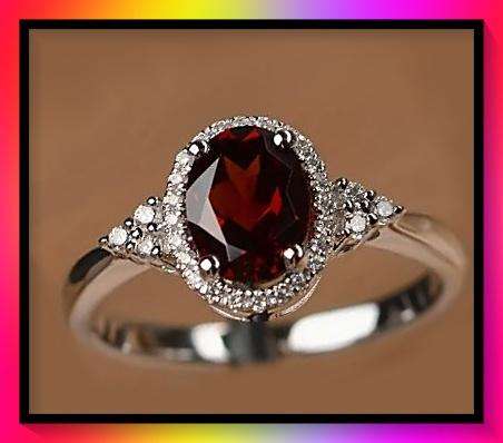 Ruby red gemstone promise ring size 6