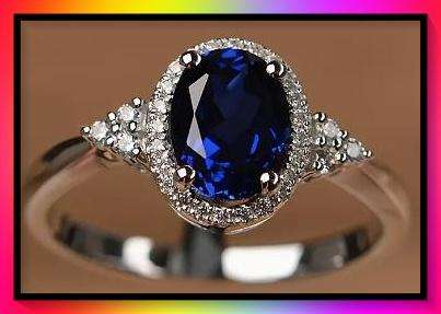 Popular blue rhinestone promise ring size 7