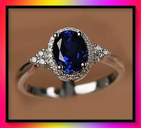 Popular blue rhinestone promise ring size 6