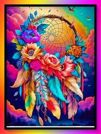 Gorgeous Dreamcatcher Flowers Diamond Dot 20x30