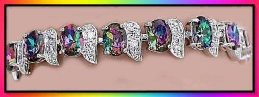 Amazing Multicolour imitation mystic topaz bracelet