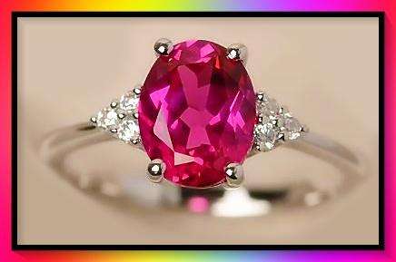 Awesome Rose red imitation zircon promise ring size 10