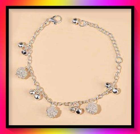 Stunning bell and ball charm bracelet