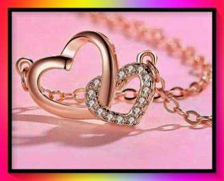 Beautiful Dual necklace pendant with rhinestones