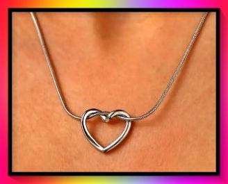 Sweet valentine heart single pendant necklace