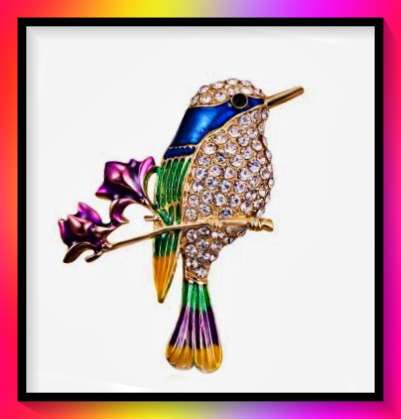 Gorgeous bird design lapel pin brooch