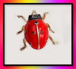 Very sweet ladybug design lapel pin brooch