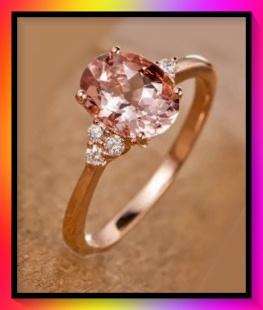 Stunning CZ simulant in a lovely rose gold coloured setting