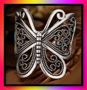 Lovely butterfly design vintage look ring