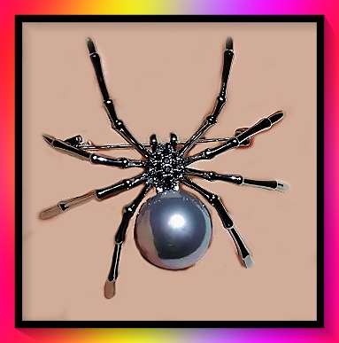 interesting Spider lapel pin brooch